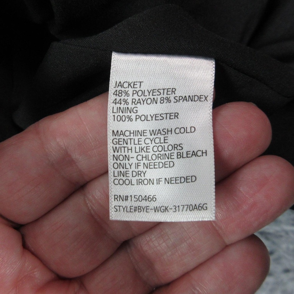 Montgomery Port Blazer Womens Medium Black Stretch One Button Suit Jacket NWT - Picture 8 of 11